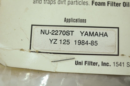 NEW UNI Yamaha Air Filter 1984-1985 YZ125 NU-2270ST NOS