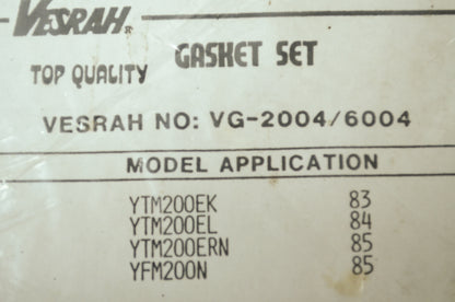 NEW Vesrah Yamaha Gasket Kit 1983-1985 YTM200 VG-2004 NOS