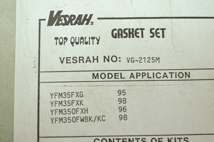 Vesrah VG-2125M Yamaha Gasket Kit YFM35F YFM350F NOS