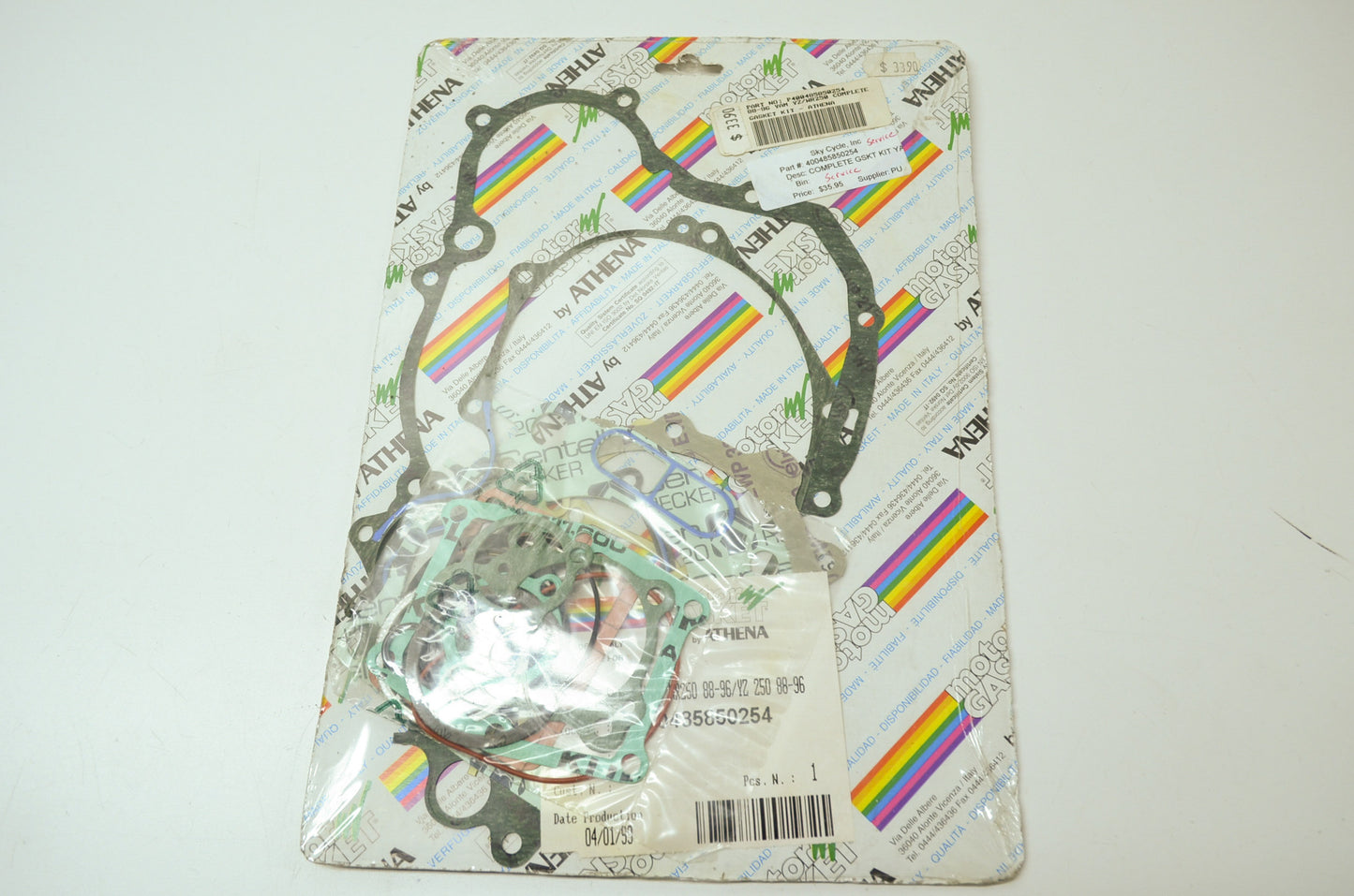NEW Athena Yamaha Gasket Kit 1988-1996 YZ250 WR250 400485850254 NOS