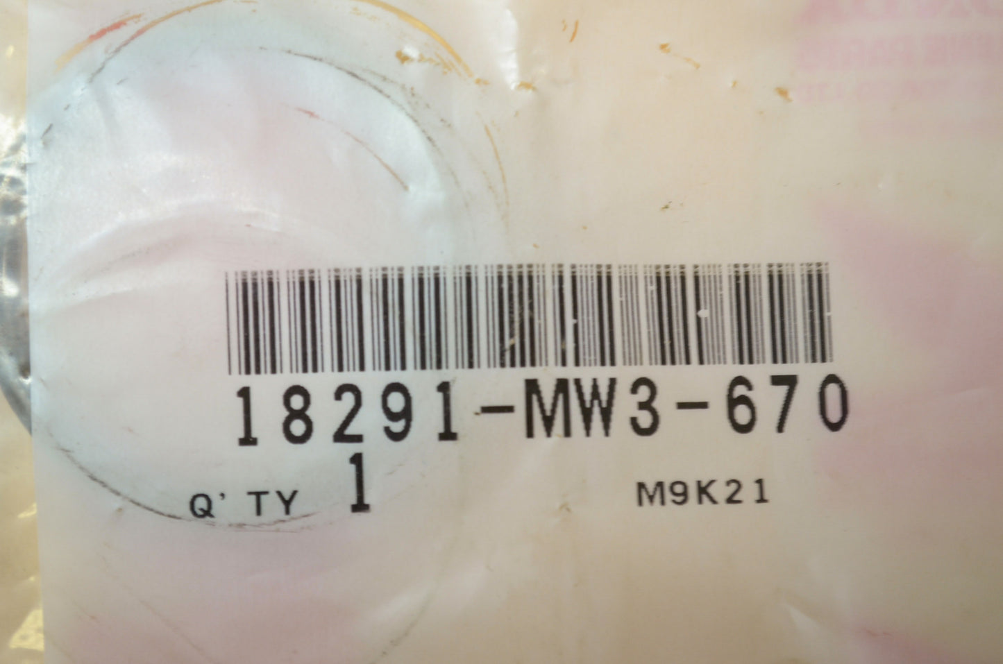 OEM Honda 18291-MW3-670 Exhaust Pipe Gasket NOS