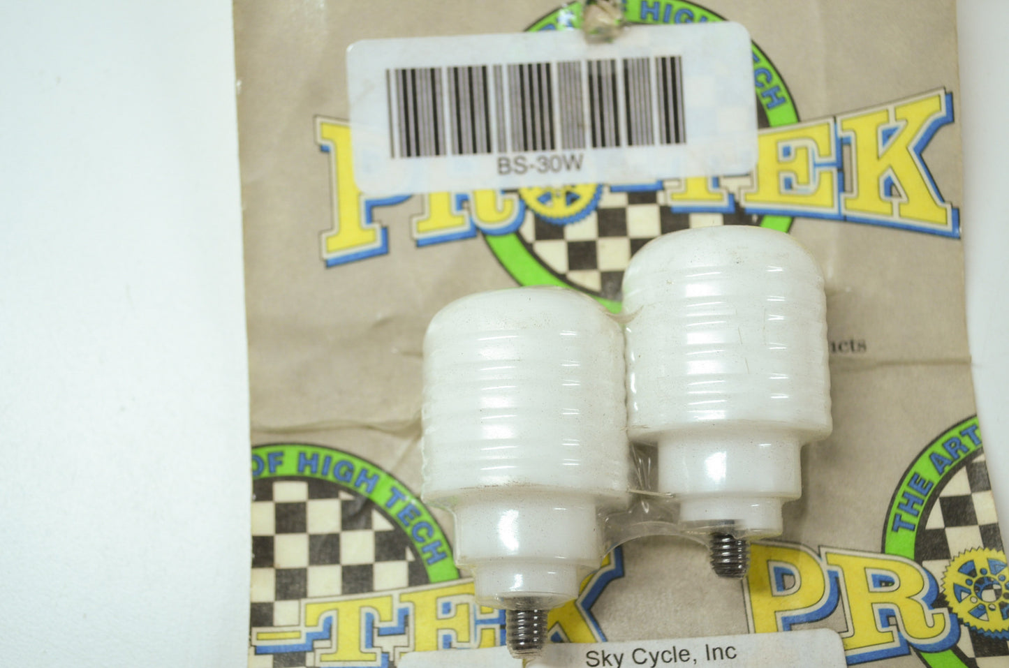 NEW Pro-Tek Honda Bar Ends WhiteNT650 CBR 600 900 929 954 1000 BS-30W NOS