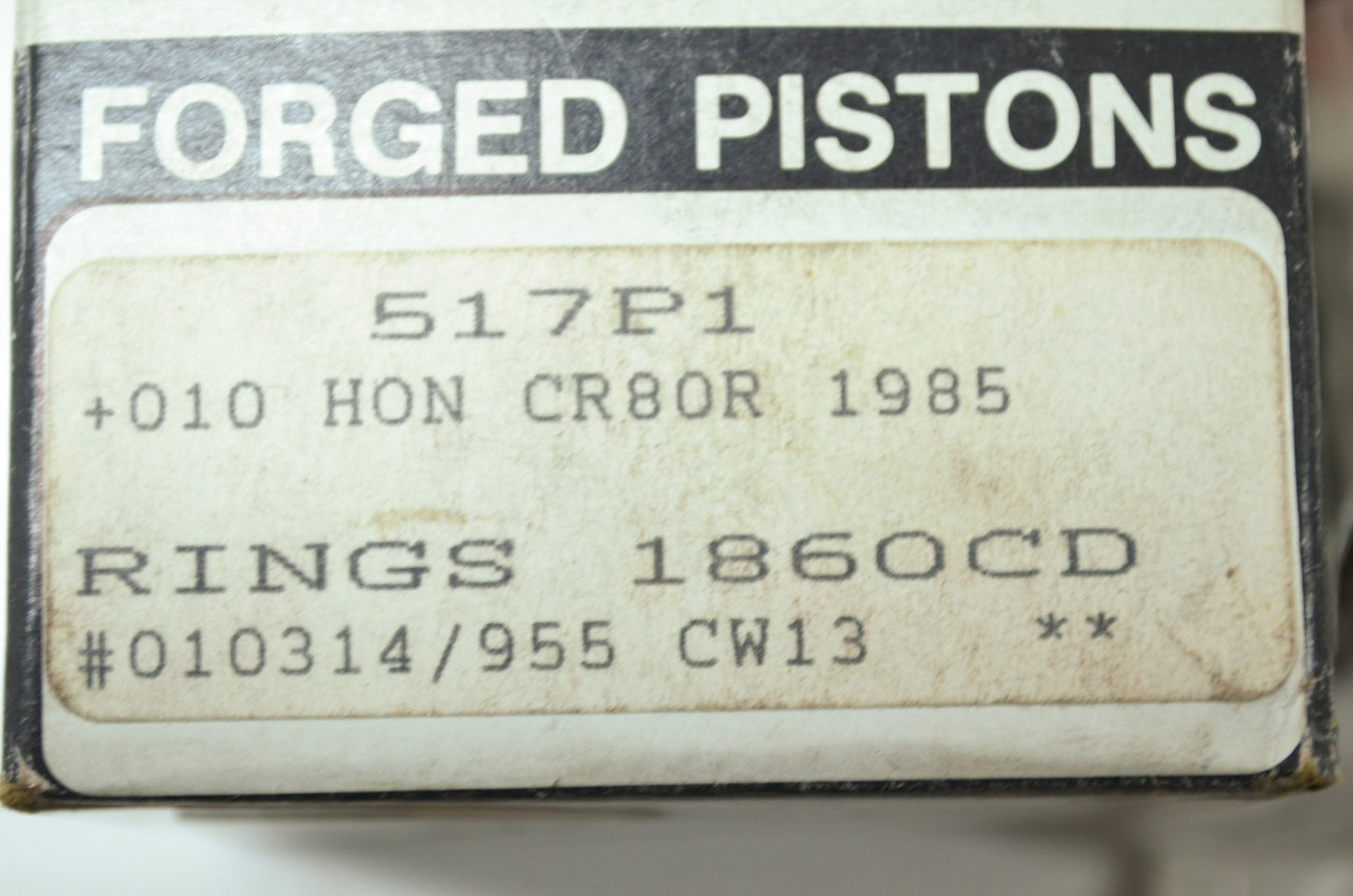 NEW Wiseco Honda Piston Kit .10mm 1985 CR80 CR80R 517P1 NOS