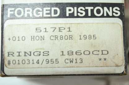 NEW Wiseco Honda Piston Kit .10mm 1985 CR80 CR80R 517P1 NOS