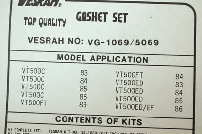 NEW Versah Honda Gasket Set 1983-1986 VT500 VG-5069 NOS