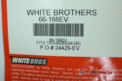 NEW White Brothers Honda Shock Cover 2004-2006 TRX450R 450R 66-166 NOS