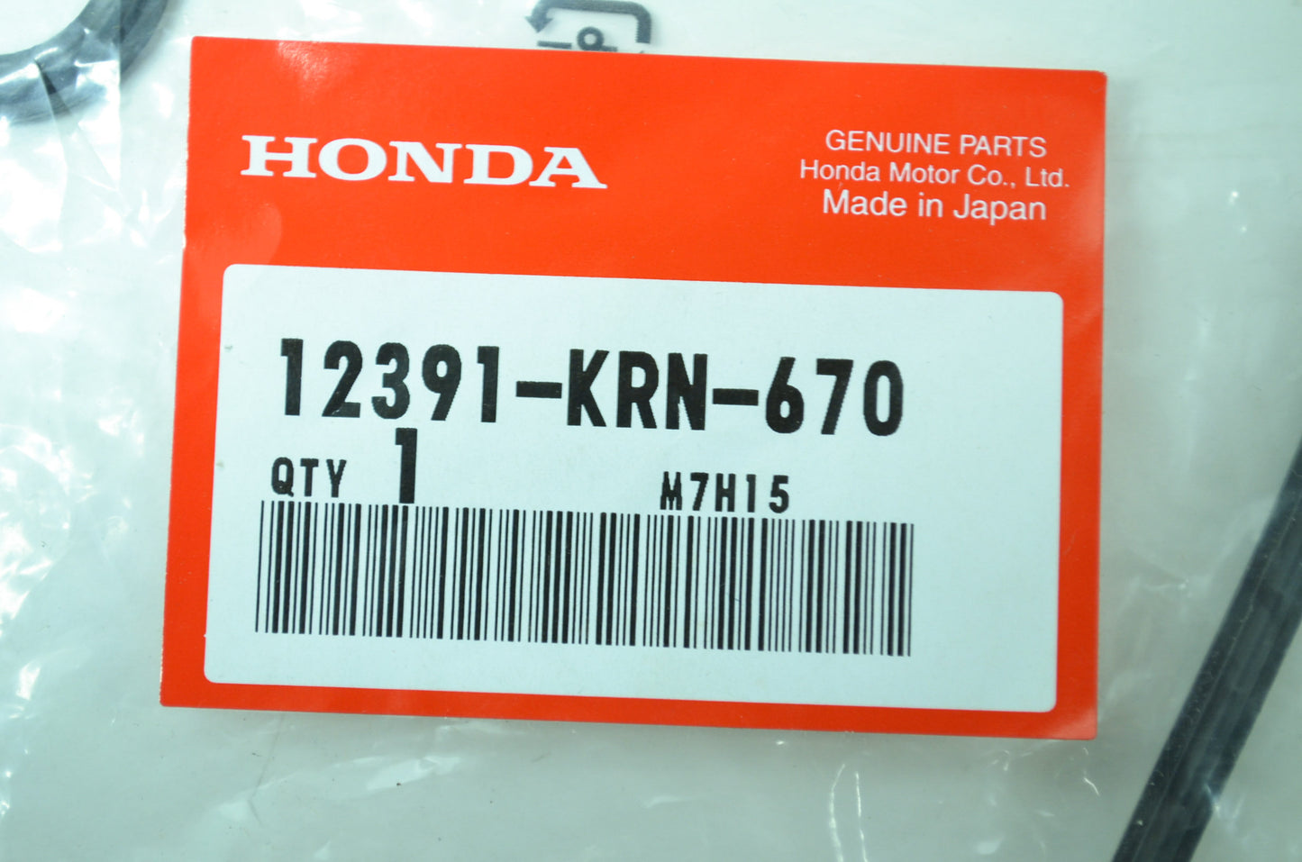 OEM Honda 12391-KRN-670 Head Cover Gasket NOS