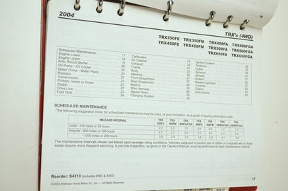 OEM Honda 2000-2003 Flat Rate Manual