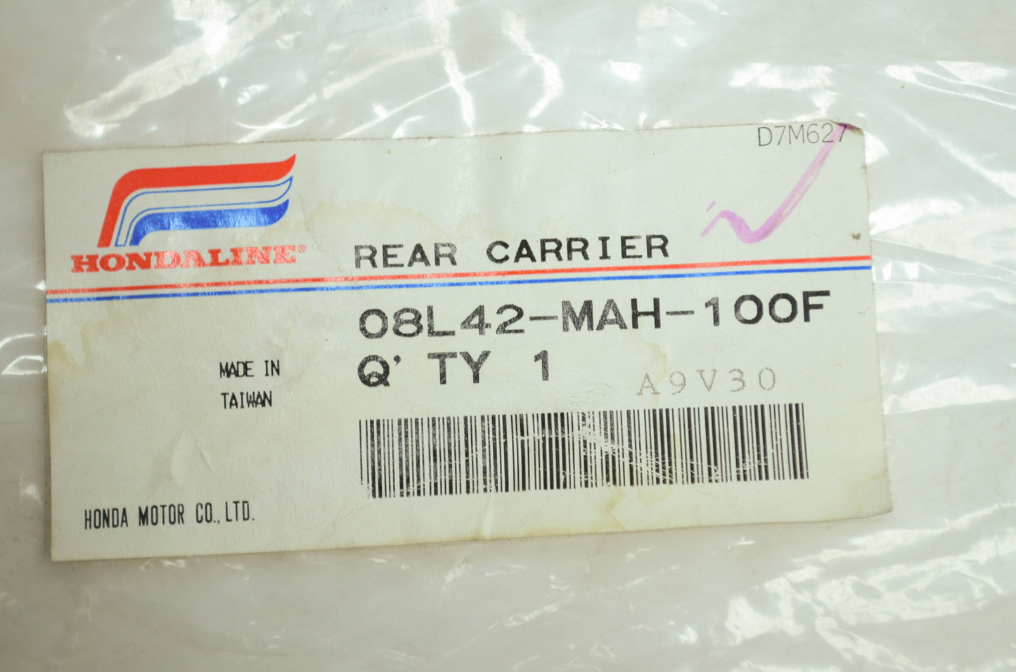 NEW OEM Honda Rear Carrier VT1100 Hondaline 08L42-MAH-100F NOS