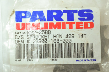 NEW Parts Unlimited Honda Sprocket 14 Tooth 23800-168-000 NOS