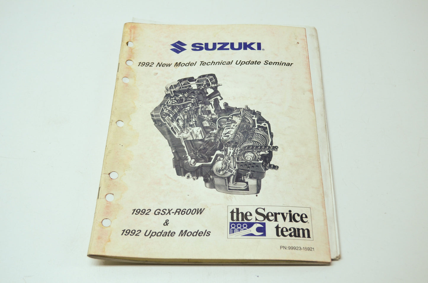 OEM Suzuki 1992 GSX-R600W Technical update 99923-15921