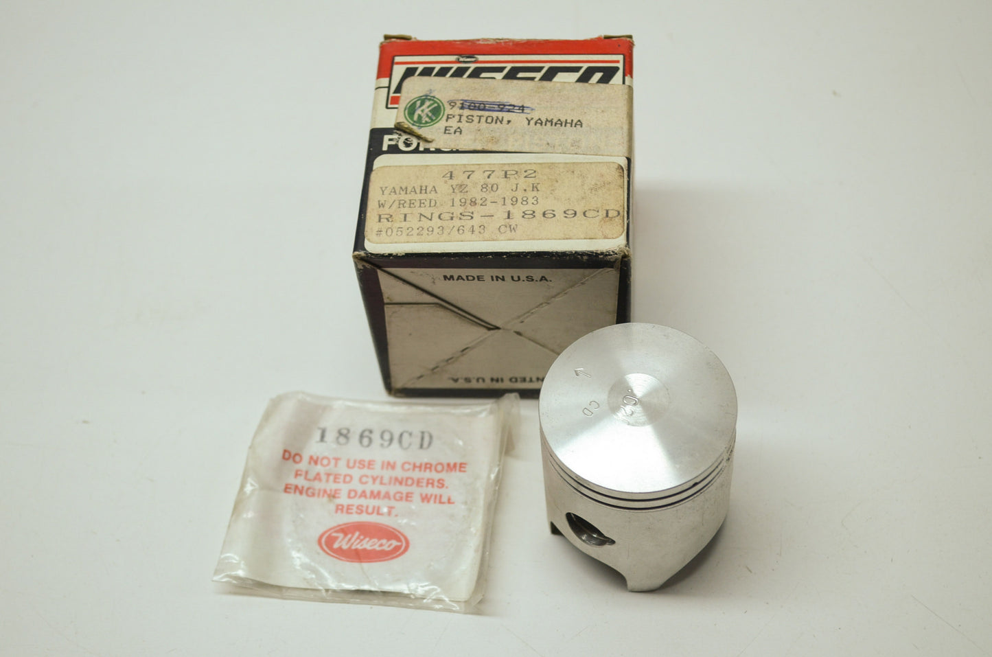 NEW OEM Yamaha Wiseco Piston .020 1982-1983 YZ80 477P2 NOS