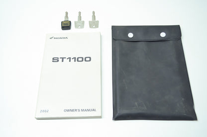 OEM Honda 2002 ST1100 Owners Manual W/Keys & Case 00X31-MAJ-6800