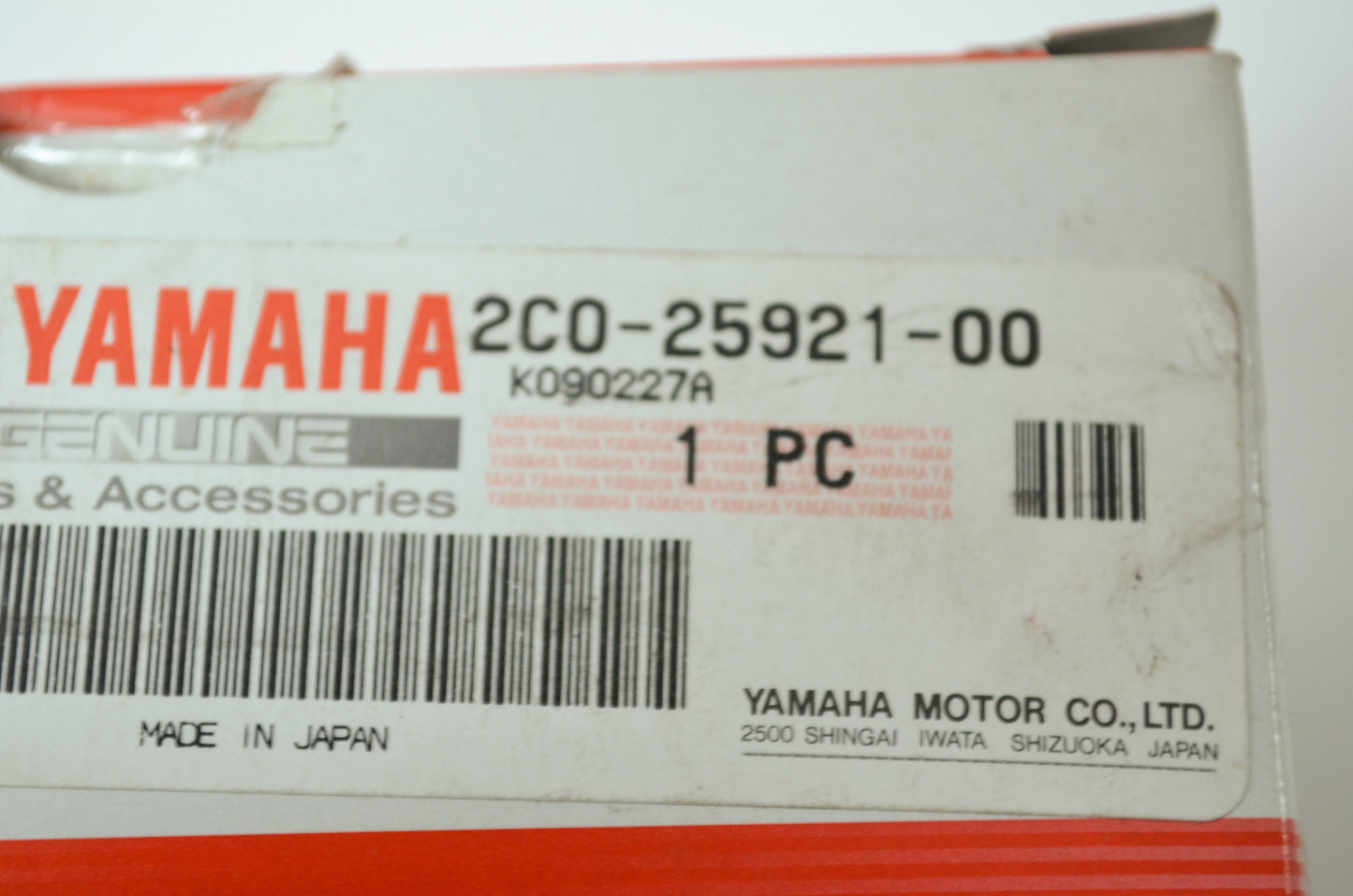 OEM Yamaha 2C0-25921-00-00 Bracket Support NOS