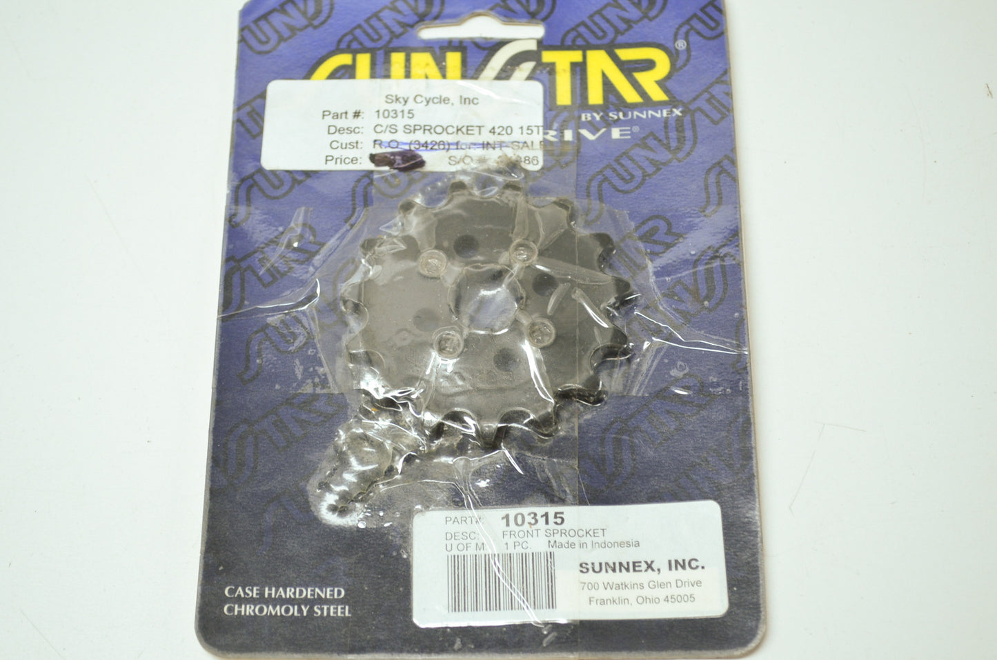 NEW Sunstar Sprocket 15T Honda XL80S XR75 XR70 10315 NOS