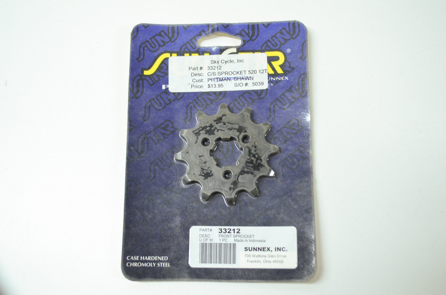 NEW Sunstar Sprocket 12T 1994-2005 Kawasaki KX125 33212 NOS