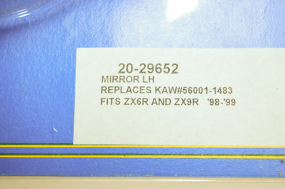 NEW Emgo Kawasaki Left Mirror 1998-2002 ZX600 Ninja ZX-6 20-29652 NOS