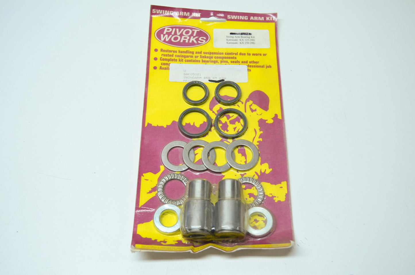 NEW Pivot Works Kawasaki Yamaha Swing Arm Bearing Kit KX250 YZ250 PWSAK-K05-021