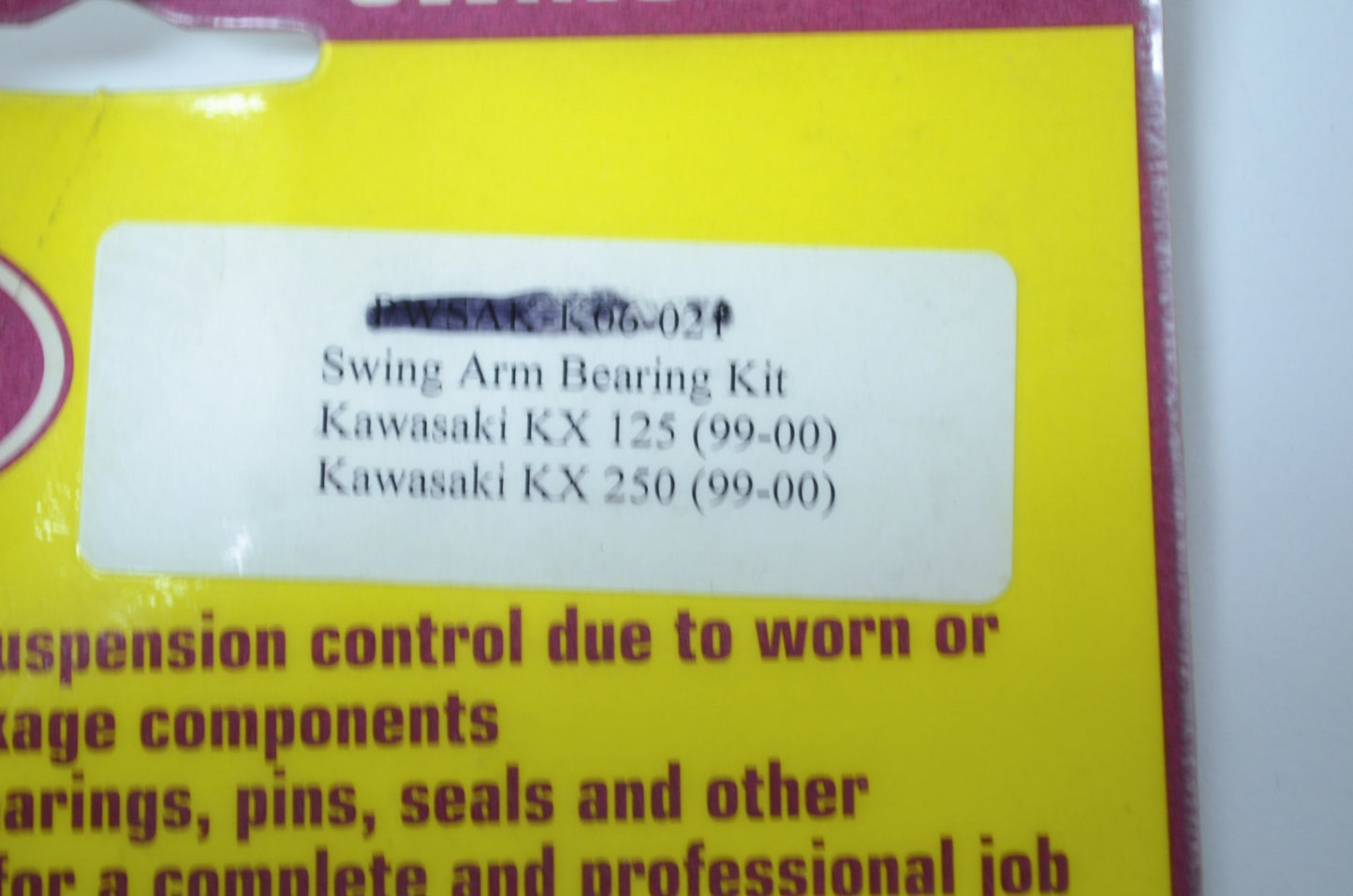 NEW Pivot Works Kawasaki Swing Arm Bearing Kit 1999-2005 KX125 PWSAK-K06-021 NOS