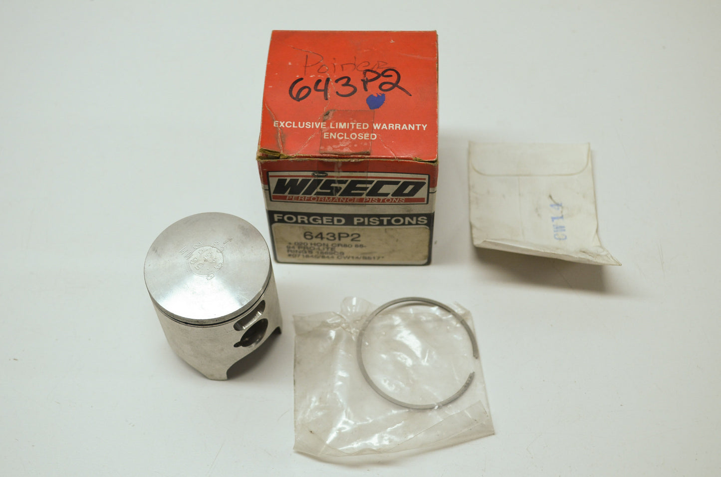 NEW Wiseco Piston Kit .020 OS 1986-1994 Honda CR80 643P2 NOS