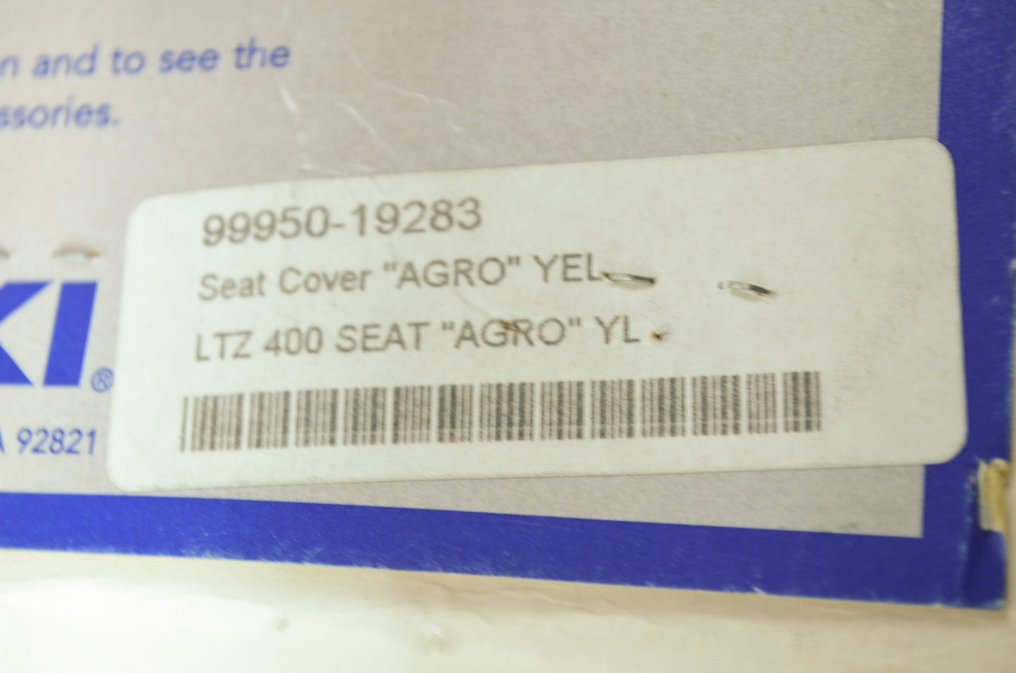 NEW OEM Suzuki AGRO Seat Cover LTZ400 Z400 Quadsport 99950-19283 NOS