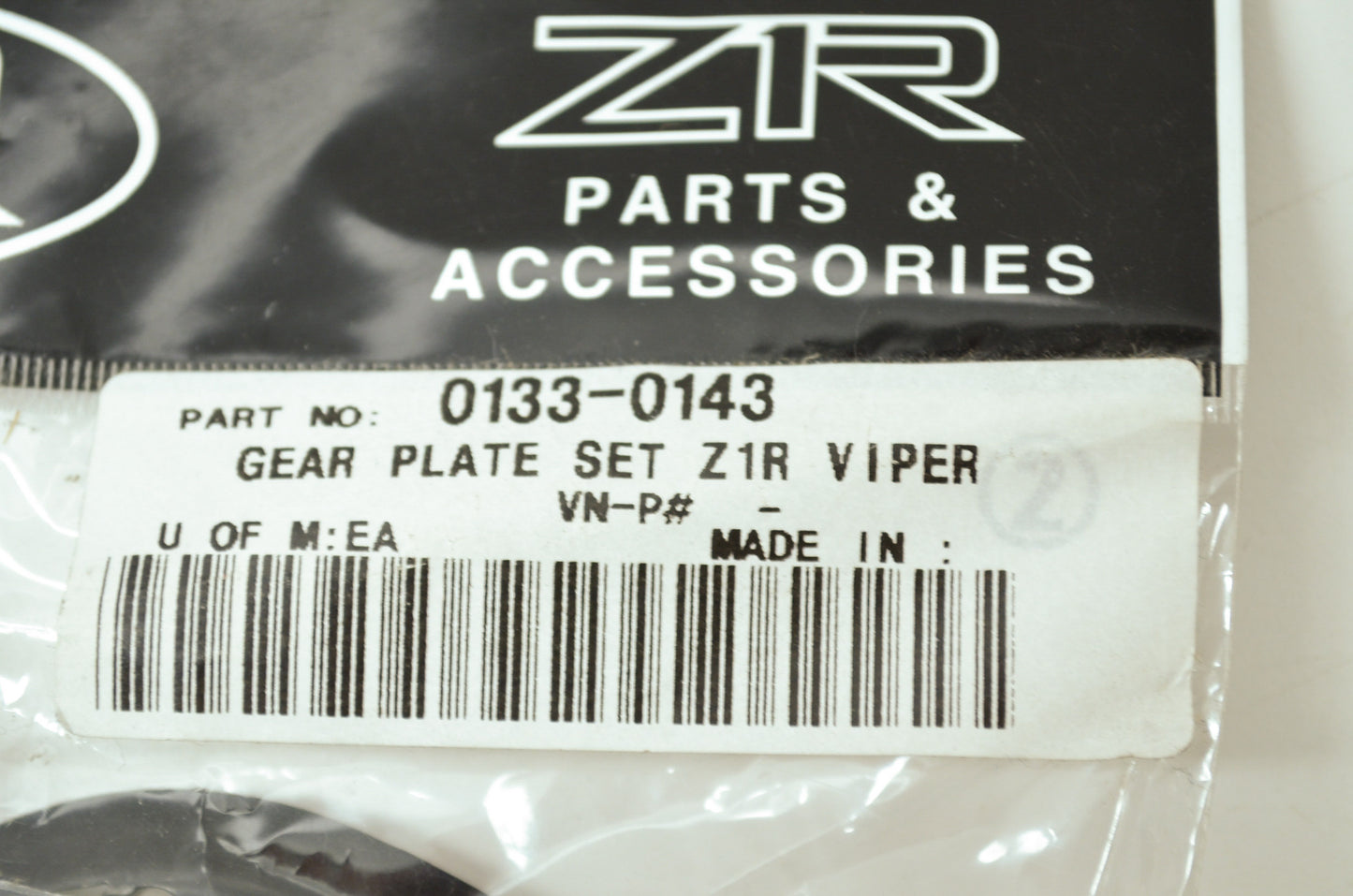 NEW Z1R Viper Helmet Gear Plate Kit 0133-0143 NOS