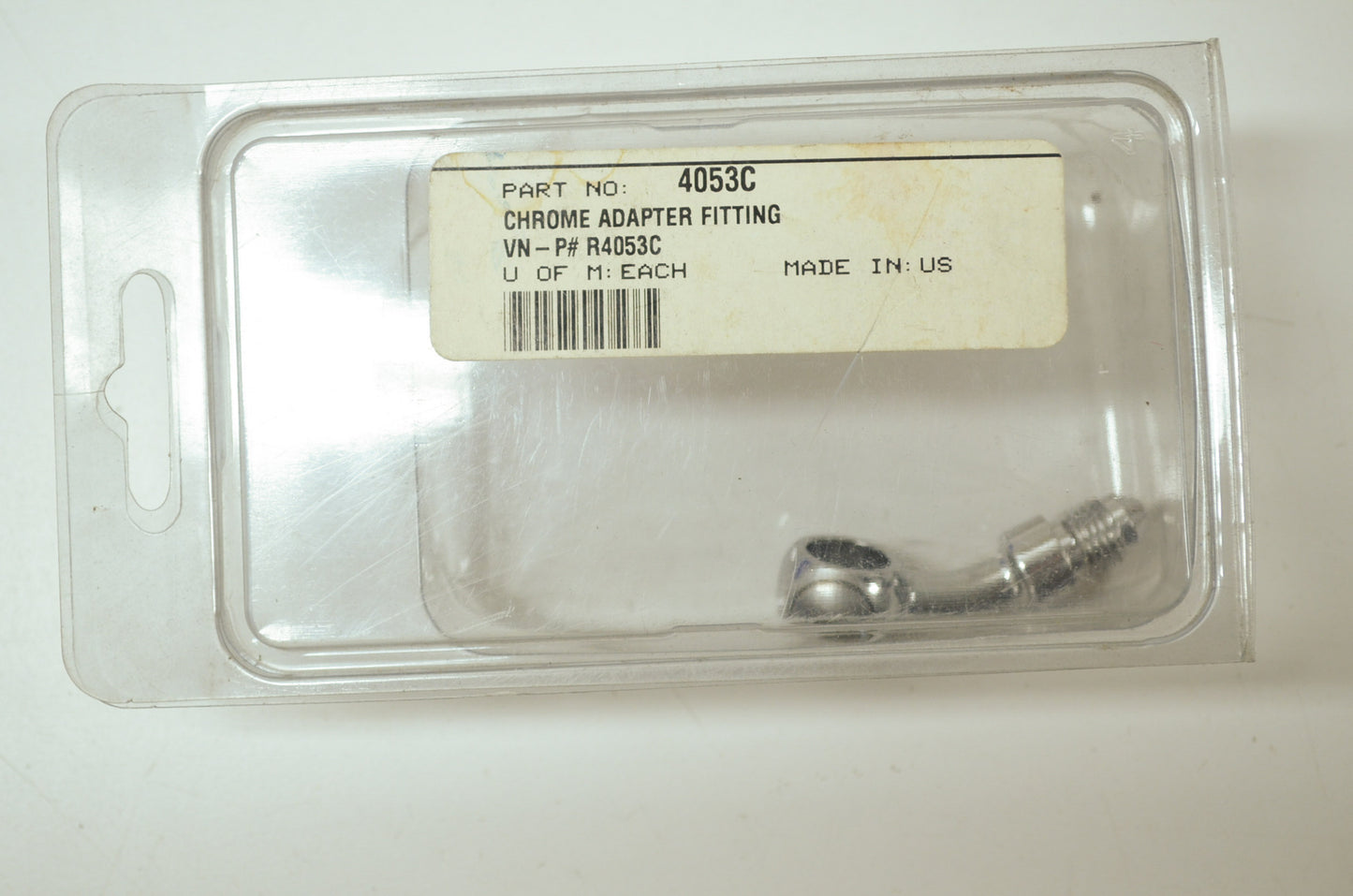 NEW Russell Universal Chrome Brake Line 7/16 Adapter Fitting 4053C NOS