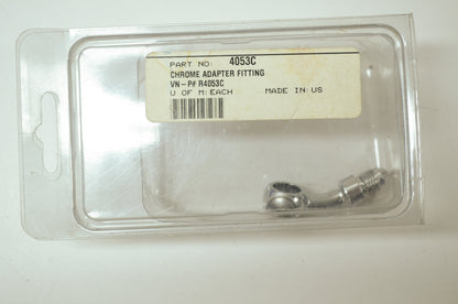 NEW Russell Universal Chrome Brake Line 7/16 Adapter Fitting 4053C NOS