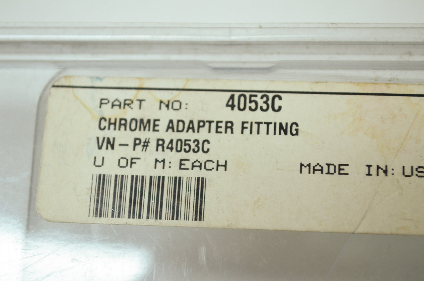 NEW Russell Universal Chrome Brake Line 7/16 Adapter Fitting 4053C NOS