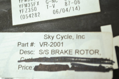 NEW Versah Yamaha Disc Brake Rotor Blaster 200 Banshee 350 2XJ-25831-50 NOS