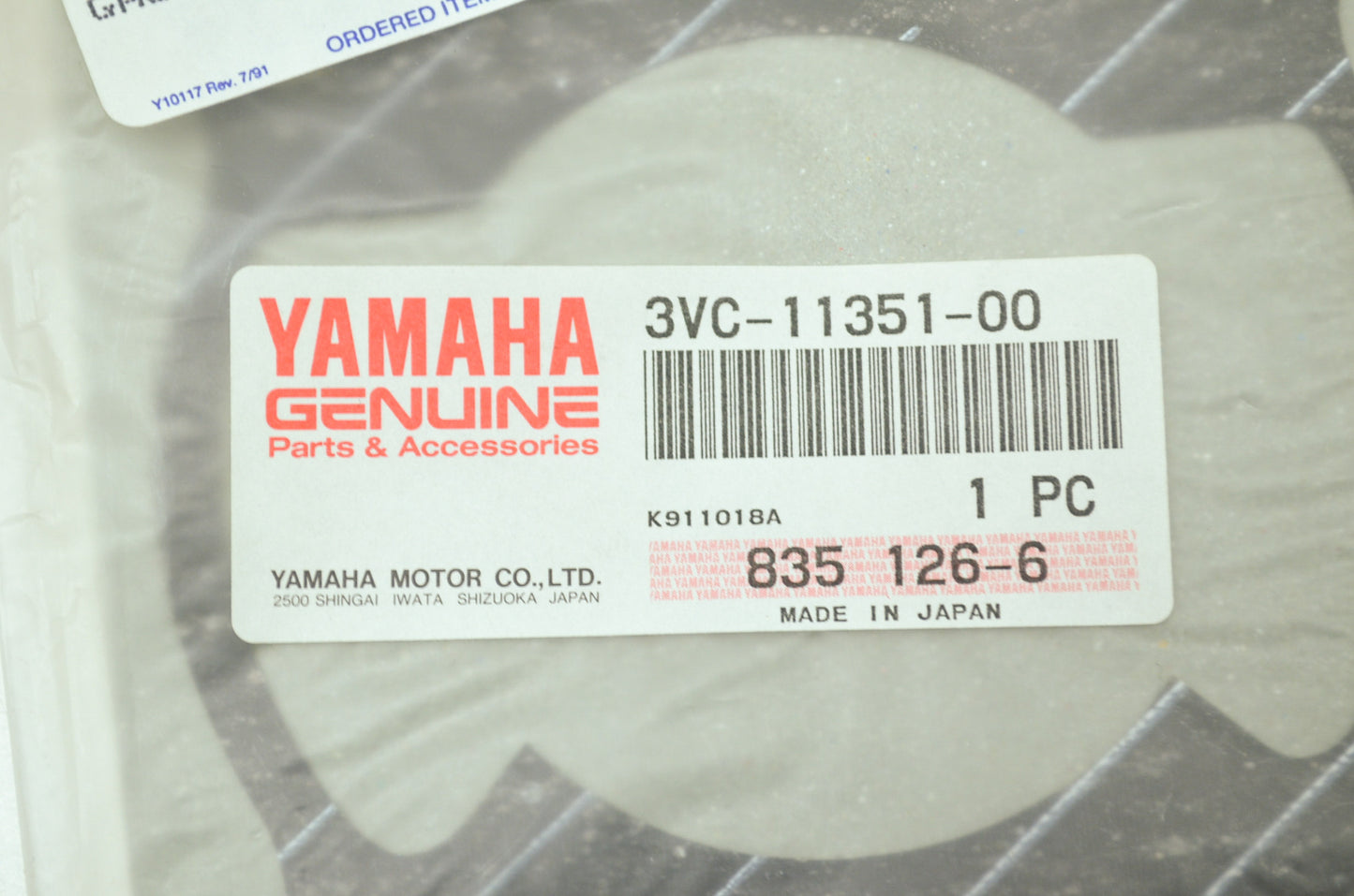 OEM Yamaha 3VC-11351-00-00 Cylinder Gasket NOS