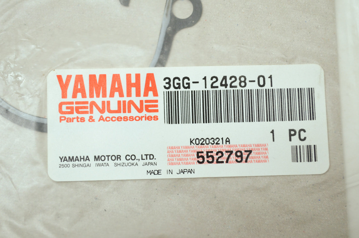 OEM Yamaha 3GG-12428-01-00 Housing Cover Gasket NOS