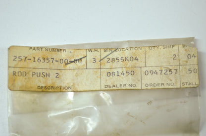 OEM Yamaha 257-16357-00-00 Push Rod 2 NOS