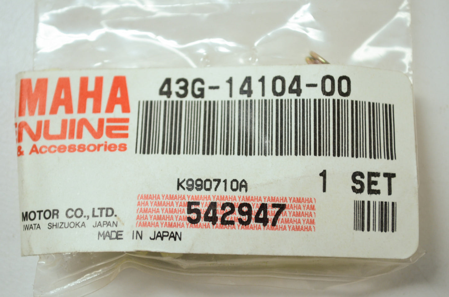 OEM Yamaha 43G-14104-00-00 Air Screw Set NOS