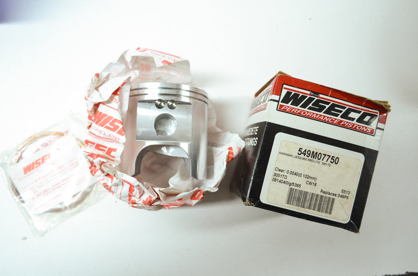 NEW Kawasaki Wiseco Piston Set JS300 JS650 PRO-LITE 549M07750 NOS