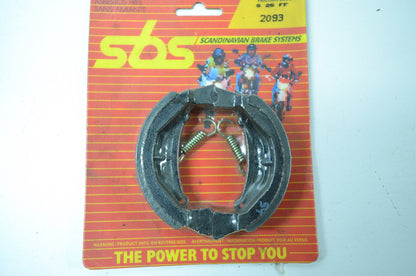 SBS 2093 Kawasaki Brake Shoe Kit 1983 KX60 KX80 NOS