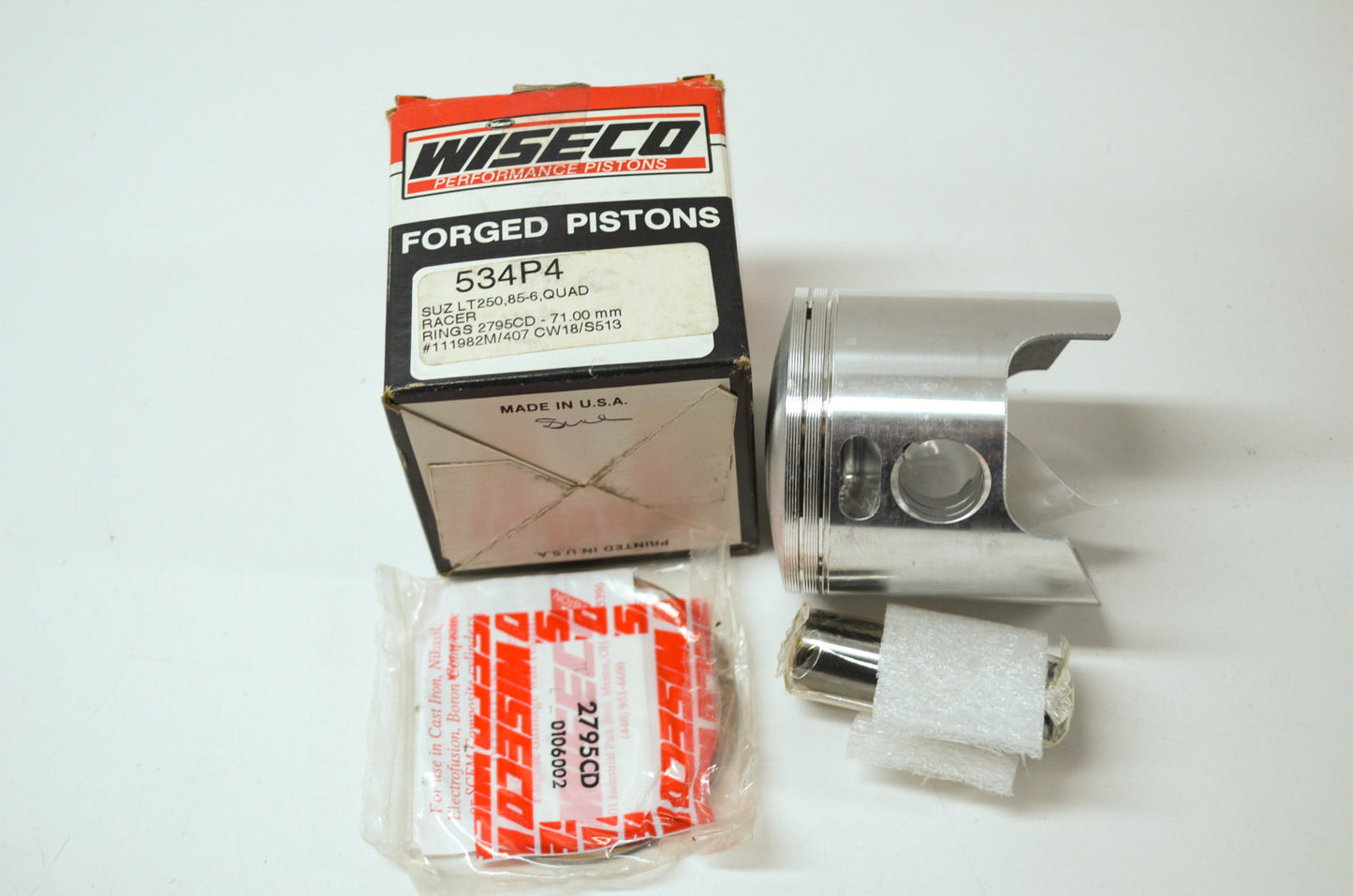NEW Suzuki Wiseco Piston Set LT250 85-86 Quadracer 534P4 NOS