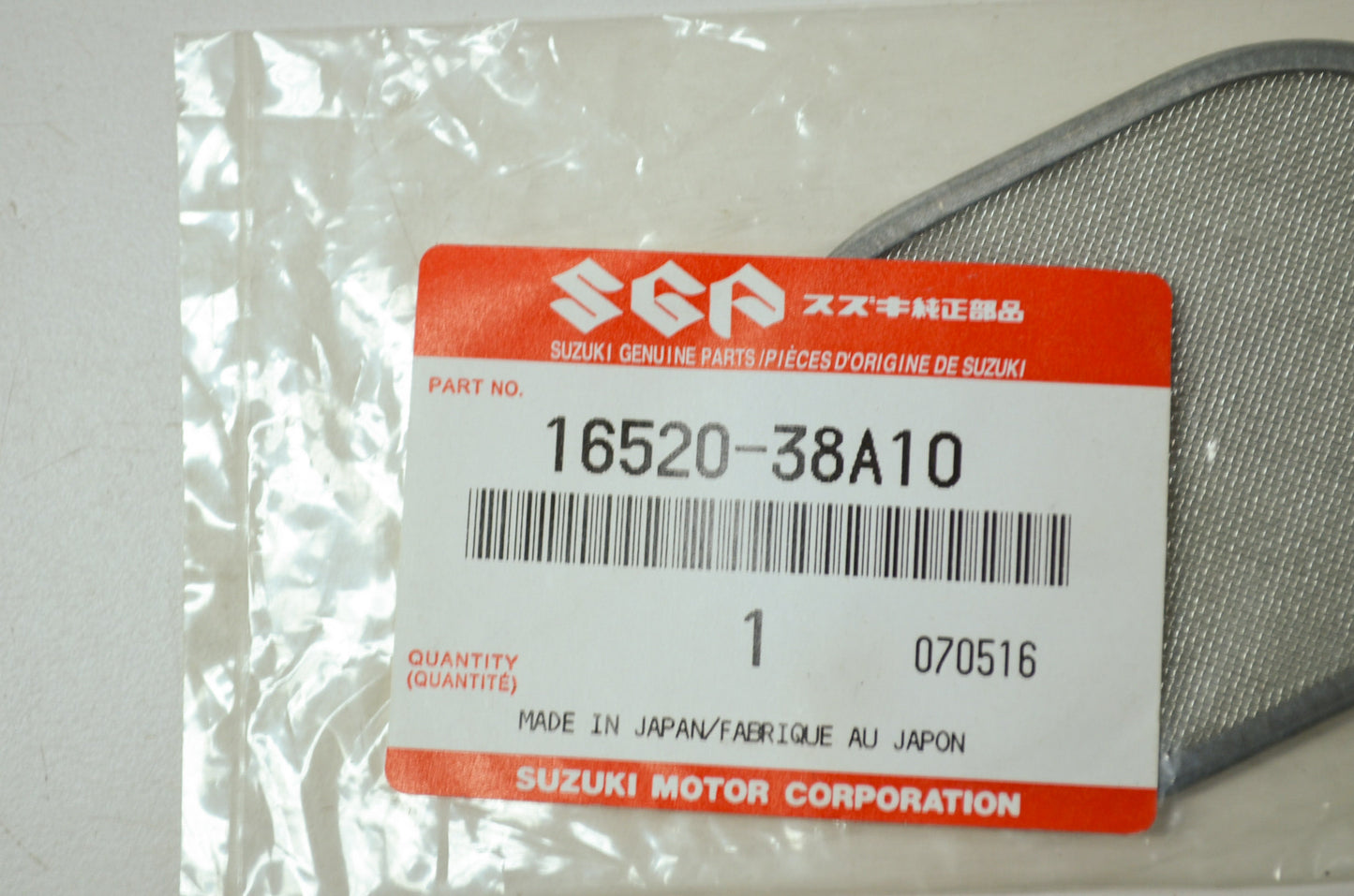OEM Suzuki 16520-38A10 Engine Oil Strainer NOS