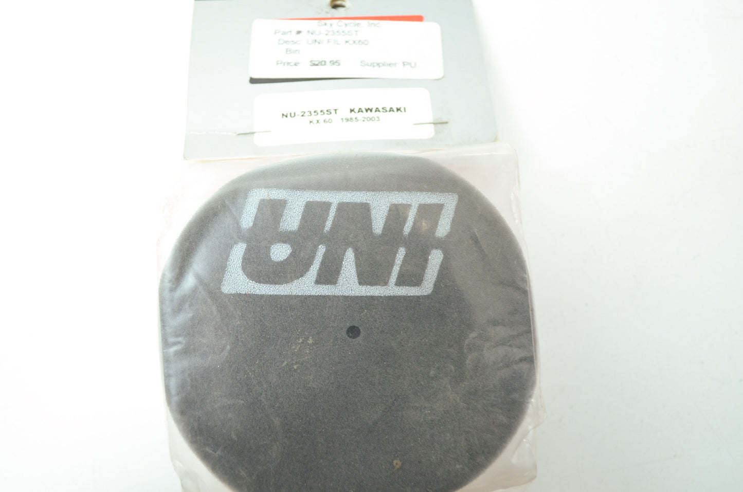 UNI NU-2355ST Kawasaki Air Filter 85-03 KX60 NOS