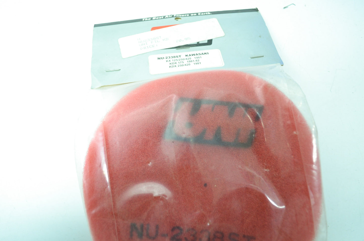 NEW UNI Kawasaki Air Filter 1981 KX 125 KDX 175 250 420 NU-2338ST NOS