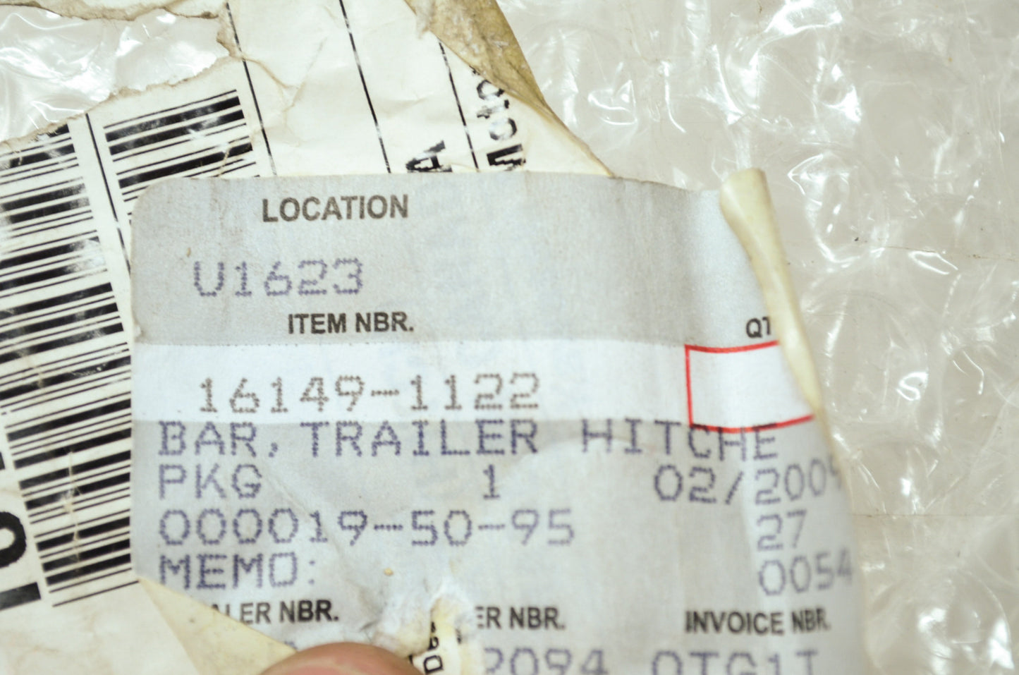 NEW OEM Kawasaki Hitch Bar 1 1/4' Mule 16149-1122 NOS