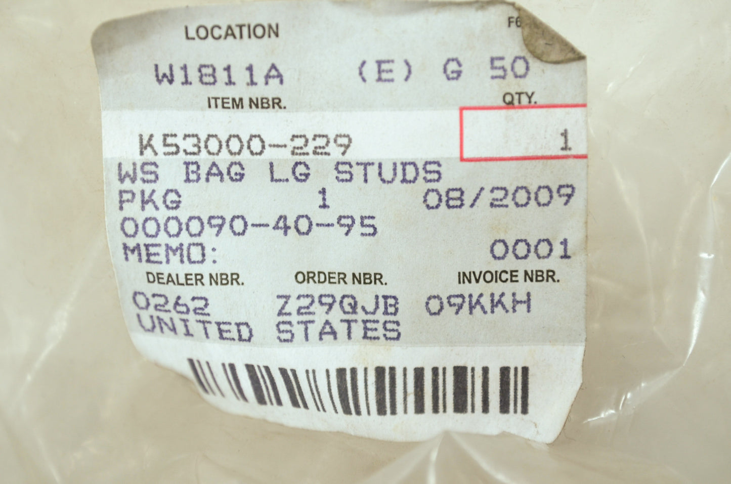 NEW OEM Kawasaki Windshield Bag Vulcan 1500 VN1500 K53000-229 NOS