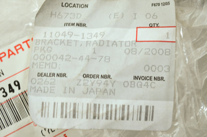 OEM Kawasaki 11049-1349 Radiator Bracket NOS