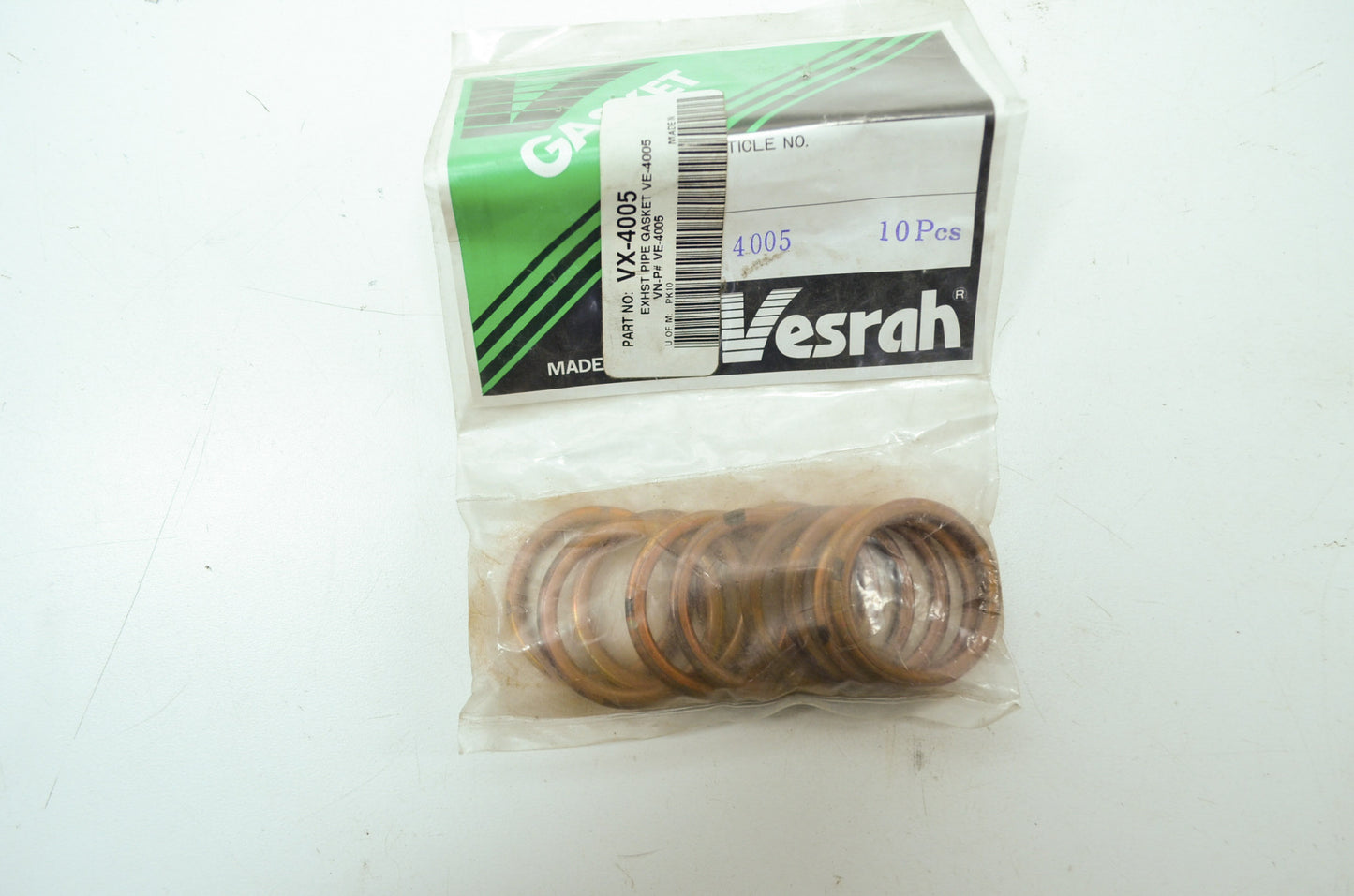 NEW Vesrah Kawasaki Exhaust Gasket QTY 10 KZ1000 KZ1100 VE-4005 NOS