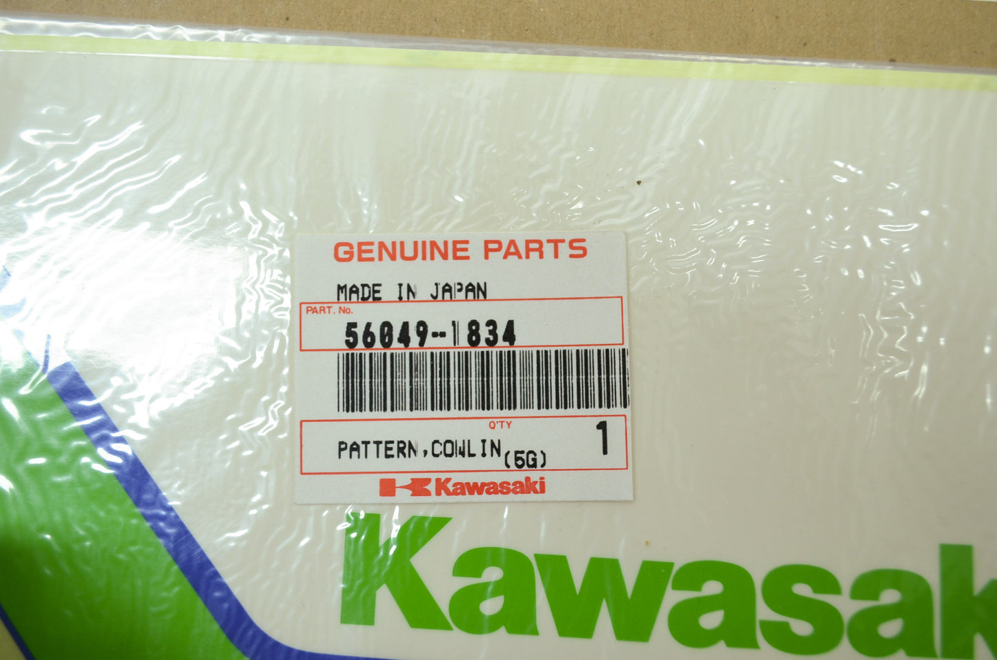 OEM Kawasaki 56049-1834 Cowling Pattern NOS