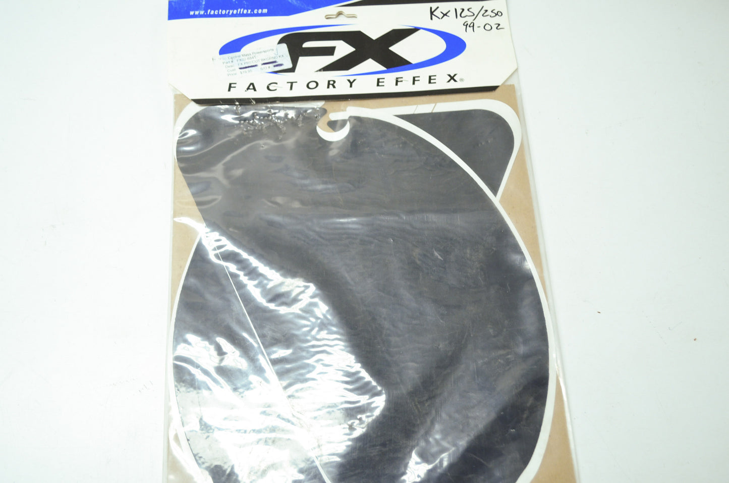 NEW Factory FX Kawasaki Black Decals 99-02 KX125 KX250 FX02-6841 NOS