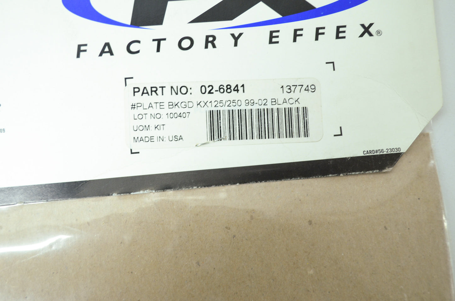 NEW Factory FX Kawasaki Black Decals 99-02 KX125 KX250 FX02-6841 NOS