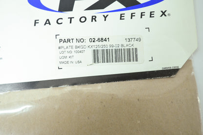 NEW Factory FX Kawasaki Black Decals 99-02 KX125 KX250 FX02-6841 NOS