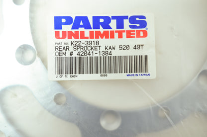 NEW Parts Unlimited Kawasaki Sprocket 49T KDX 200 220 250 42041-1384 NOS