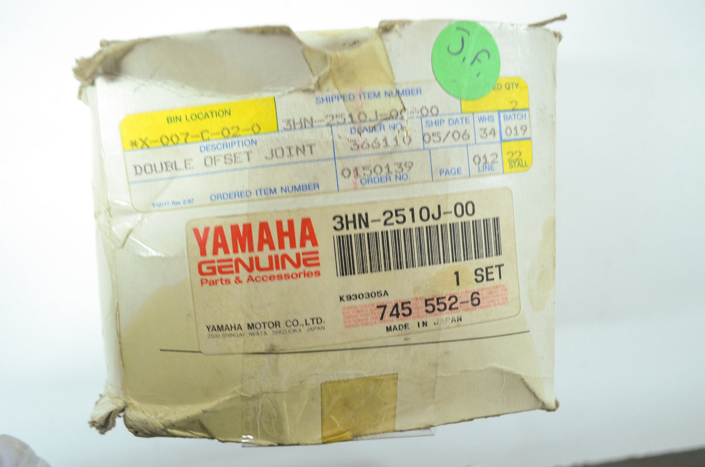 OEM Yamaha 3HN-2510J-00-00 Double Off Joint Set NOS